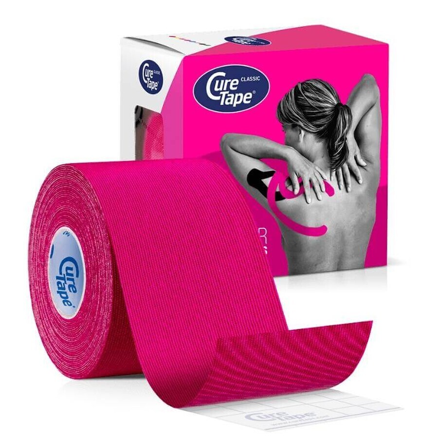 CureTape Classic, kinesiology tape, pink, 5 cm x 5 m, 1 pc