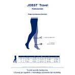 Jobst Travel, compressiekousen voor de knie, 15-20 mmHg, gesloten meter, maat 3, zwart