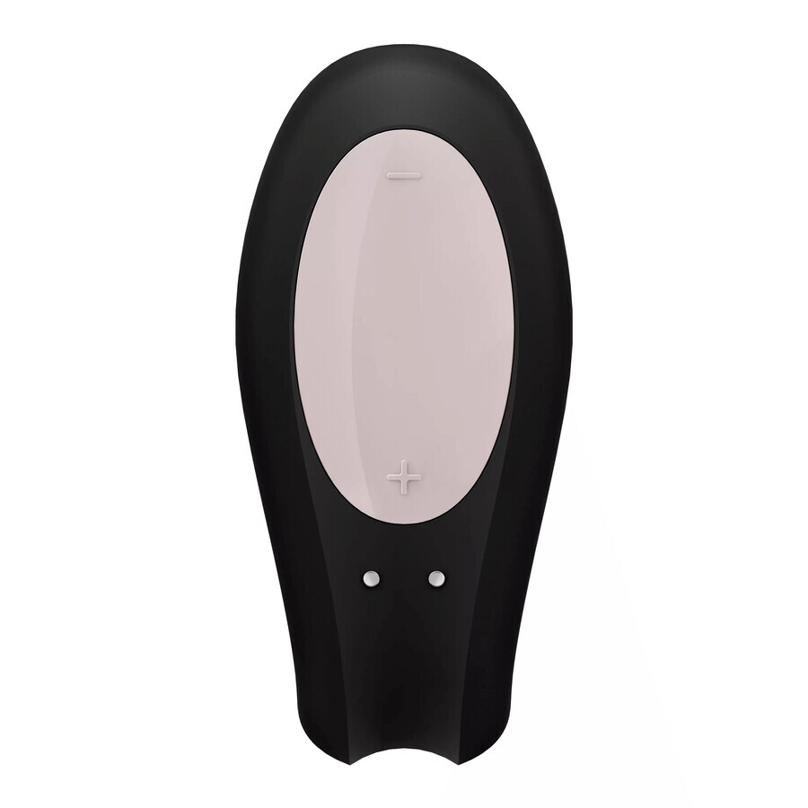 Satisfyer Double Joy, telefoongestuurde vibrator voor koppels, zwart