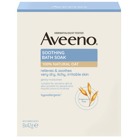 Aveeno verzachtend badpoeder, 8 x 42 g