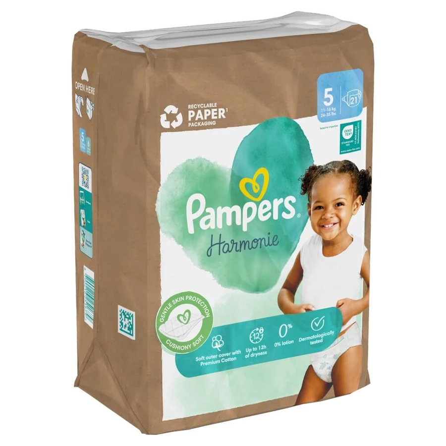 Pampers Harmonie, scutece, mărimea 5, 11-16 kg, 21 buc