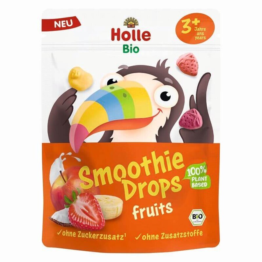 Biologische fruithapjes Smoothie Drops, +3 jaar, 15 g, Holle