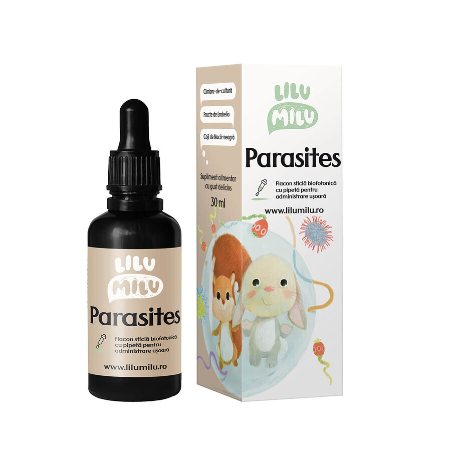 Gocce per parassiti intestinali Parassiti, 30 ml, Lilu Milu