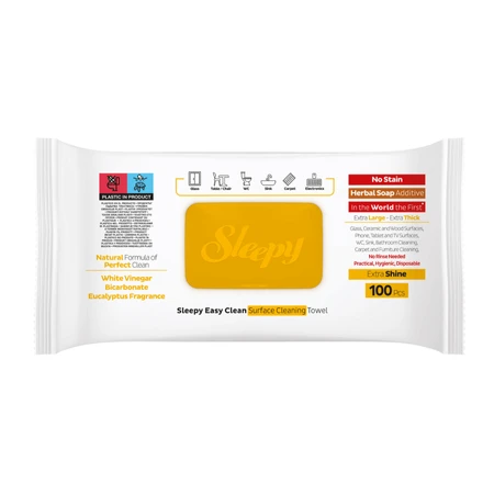Kruidenzeep Easy Clean multifunctionele vochtige doekjes, 100 stuks, Sleepy