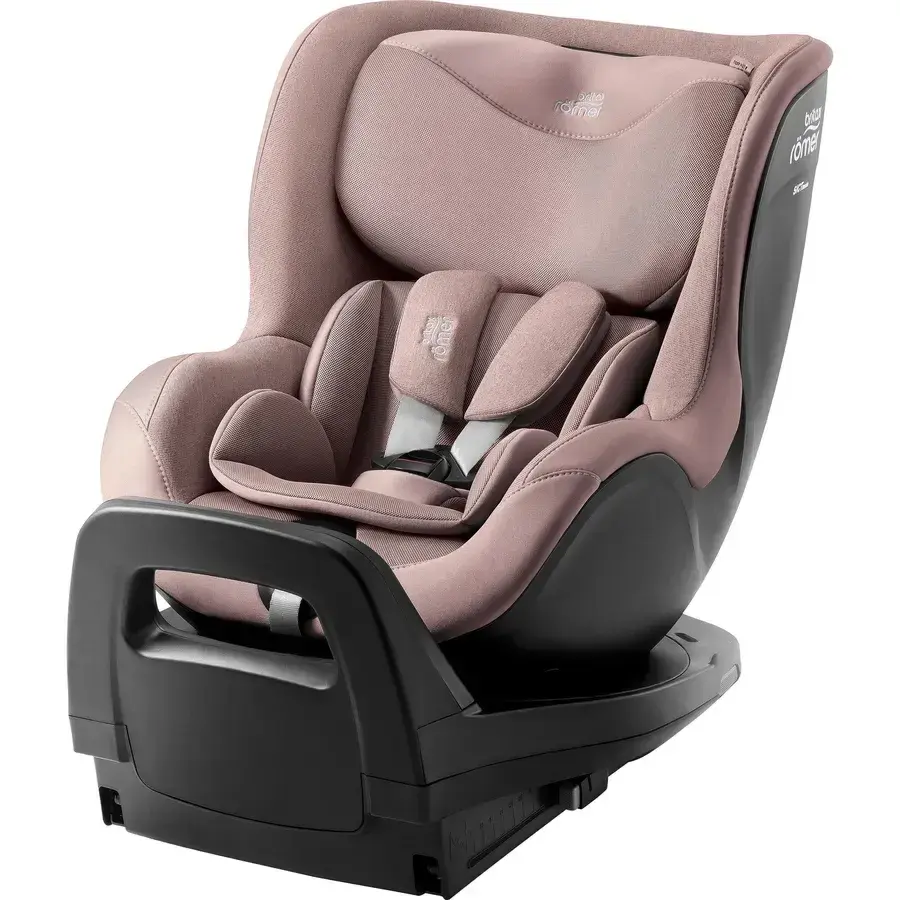 Scaun auto rotativ pentru copii cu baza inclusa Dualfix Pro M i-Size, 61-105 cm, Style Dusty Rose, Britax