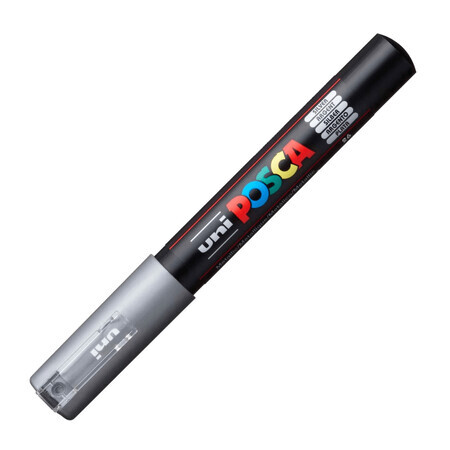 Water based marker PC-1M Uni, 0.7 MM, Silver, Posca