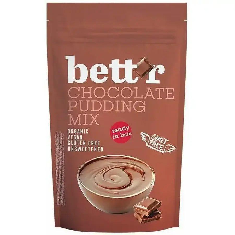 Biologische chocoladepuddingmix, 200 g, Bettr