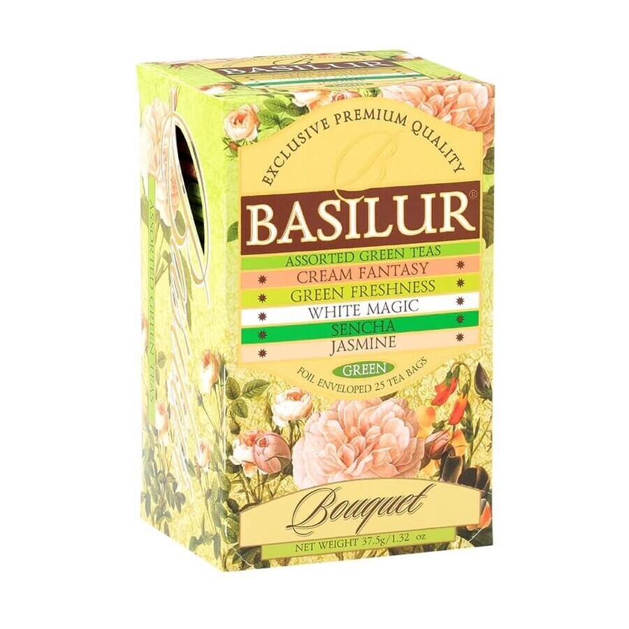 Bouquet de thé assorti, 25 sachets, Basilur