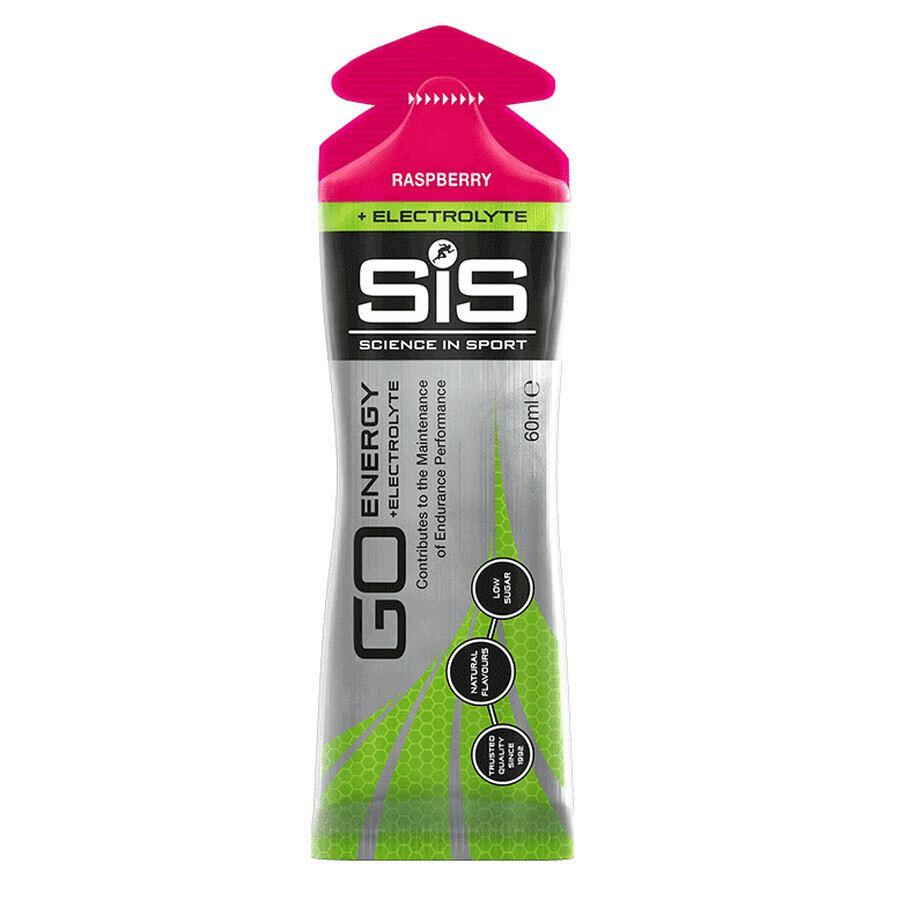 Sis Go Energy energierijke elektrolytengel met frambozensmaak, 60 ml, Science In Sport