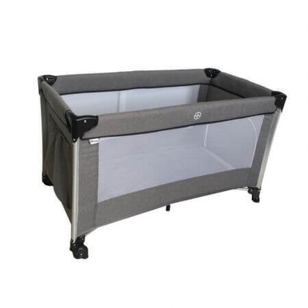 Stripe opklapbed, 0-36 maanden, Grey Melange Deluxe, Ding