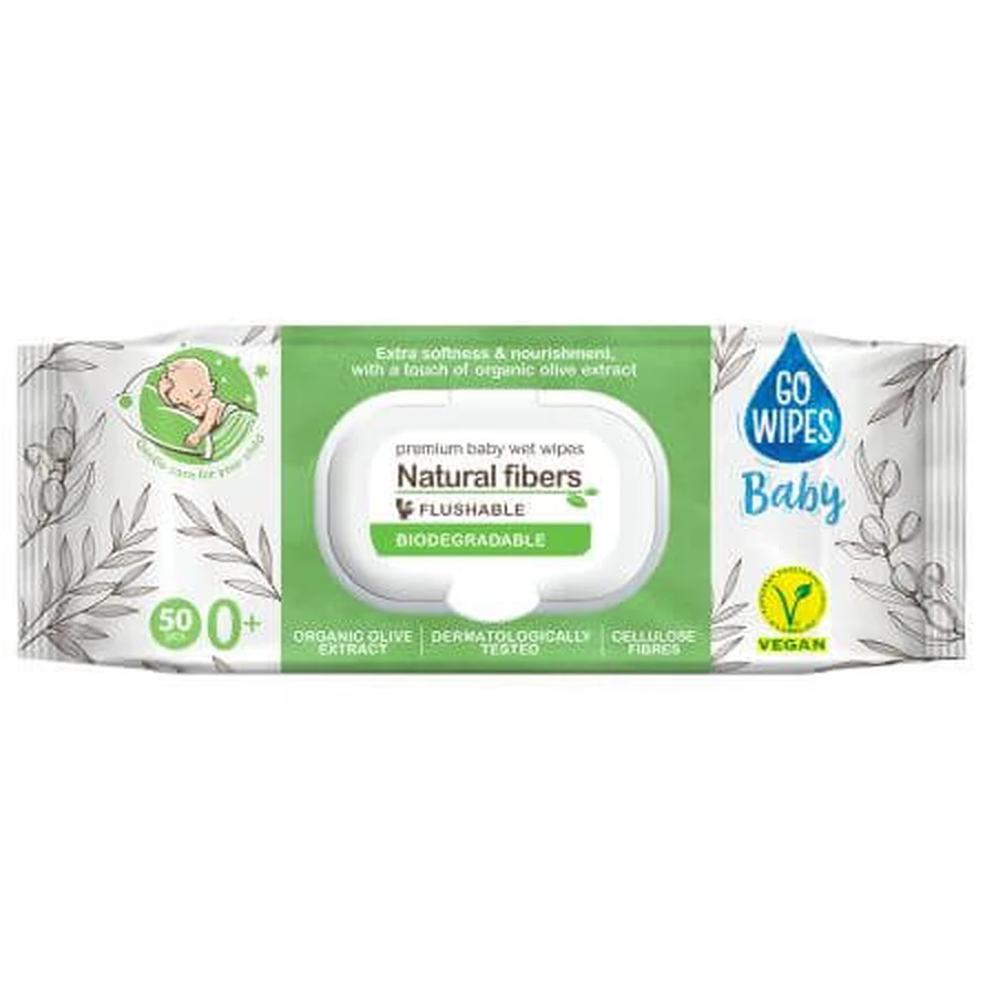 Ultra-weiche Babytücher, 50 Stück, Go Wipes