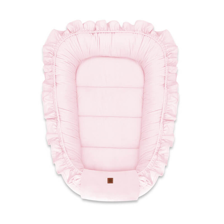 Baby Nest babymand met ruches, Roze, 55 x 75 cm, MimiNu