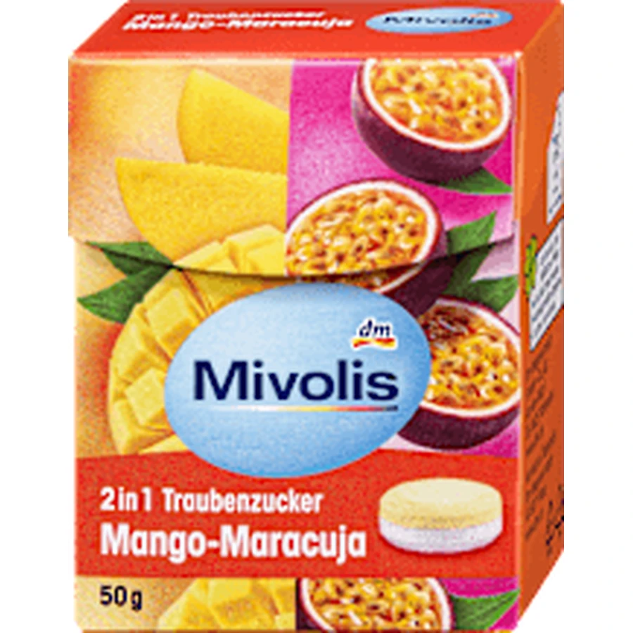 Mivolis Destrosio 2 in 1 Mango Frutto della Passione, 50 g