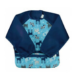 Bavetica impermeabila cu maneci si buzunar reversibil, Aqua Dogs, 2-4 ani, Green Sprouts