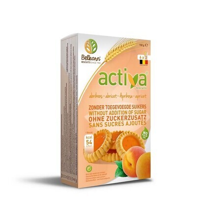 Aktiv-Kekse mit Aprikosen (ohne Zuckerzusatz), 150 g, Belkorn