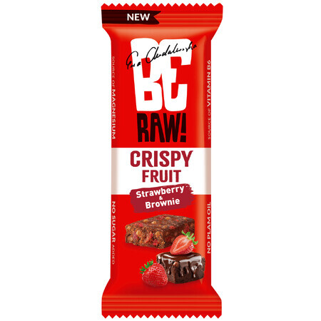 BeRAW! Crispy Fruit, Crispy Fruit, aardbei & brownie, 40 g