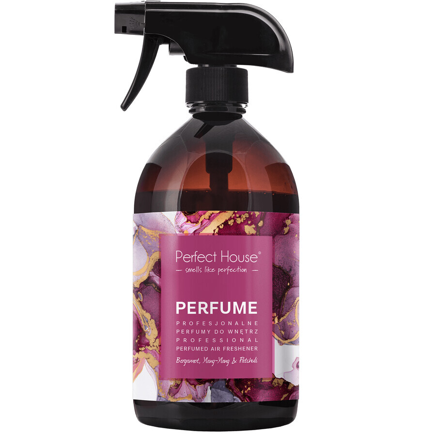 Perfect House Parfum, huisparfum, bergamot, ylang ylang & patchouli, 500 ml + professionele ontvettingsvloeistof 100 ml gratis