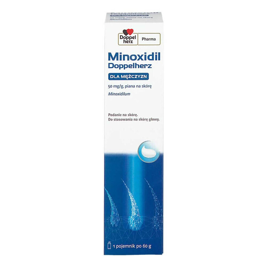 Minoxidil Doppelherz for Men 50 mg/g, skin foam, 60 g