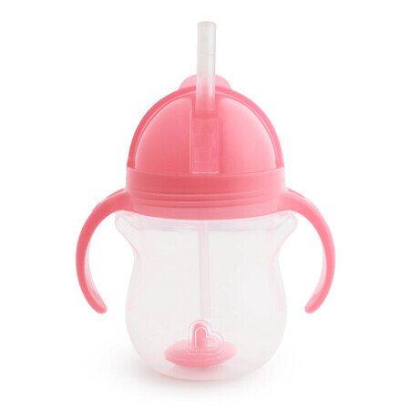 Munchkin Tip&Sip straw cup, pink, 207 ml