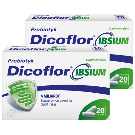 Set Dicoflor Ibsium, 2 x 20 capsules