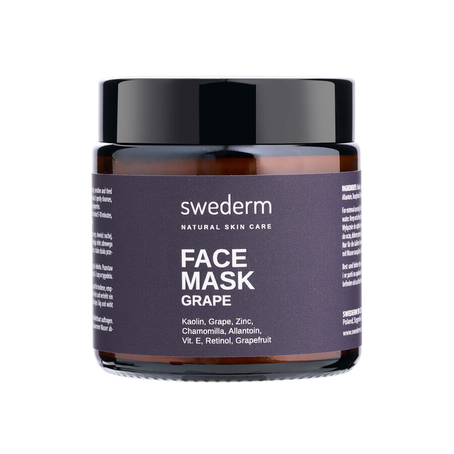 Swederm Face Mask Grape, mască de față revitalizantă, 100 ml