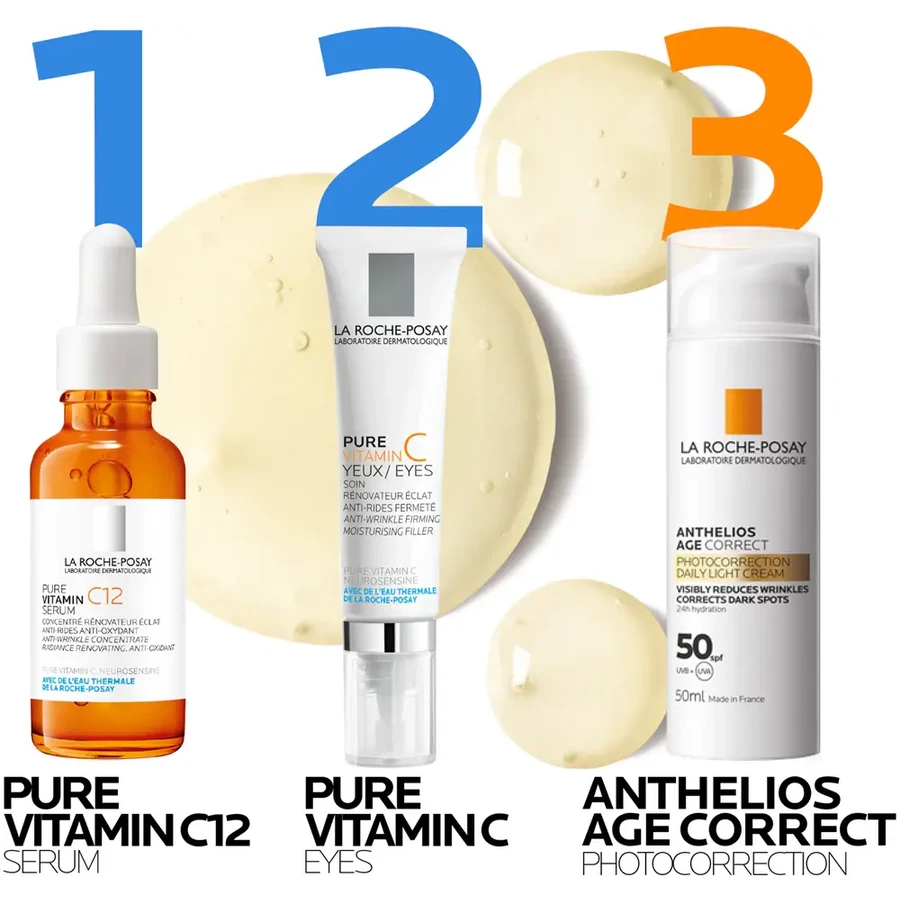 La Roche-Posay Pure Vitamin C12, ser concentrat antirid cu vitamina C, piele sensibilă, 30 ml