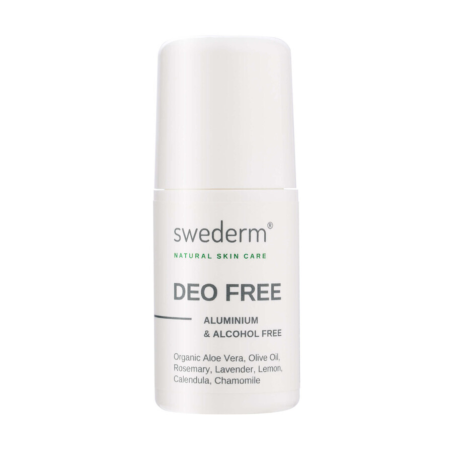 Swederm Deo Free, deodorante naturale senza alluminio e alcol, 50 ml