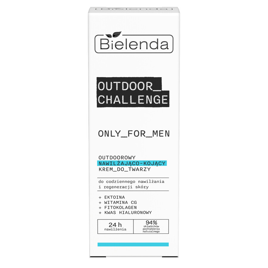 Bielenda Only for Men Outdoor Challenge, hydraterende en verzachtende gezichtscrème, 50 ml