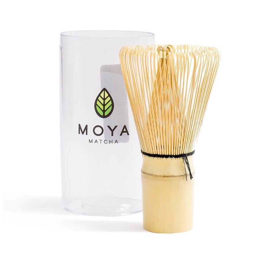 Moya Matcha Traditionele Biologische Japanse Thee Set, 30 g + Chasen, matcha bezem, 1 stuk