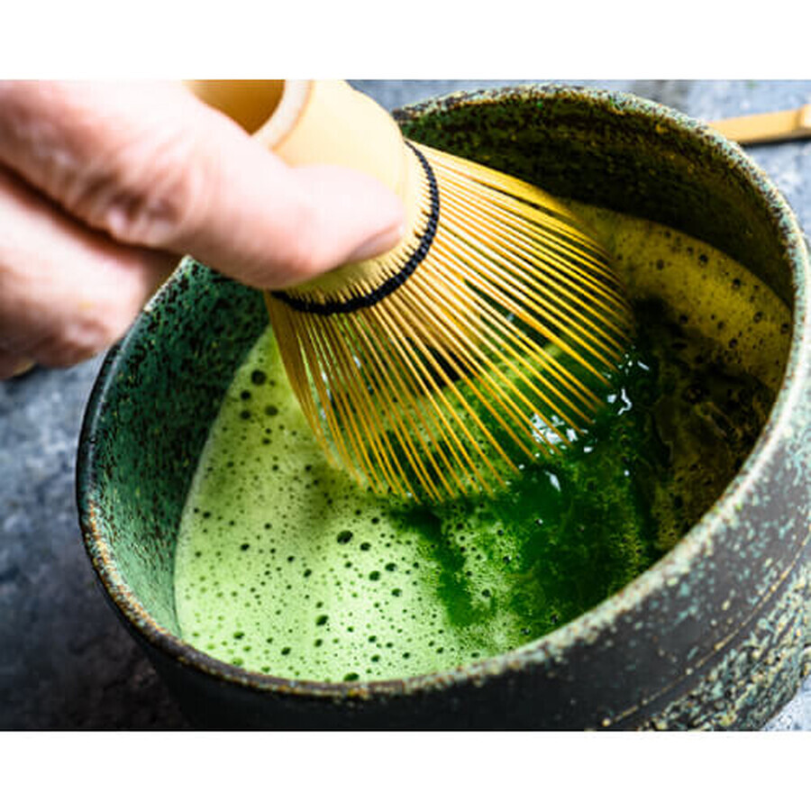 Moya Matcha Traditionele Biologische Japanse Thee Set, 30 g + Chasen, matcha bezem, 1 stuk