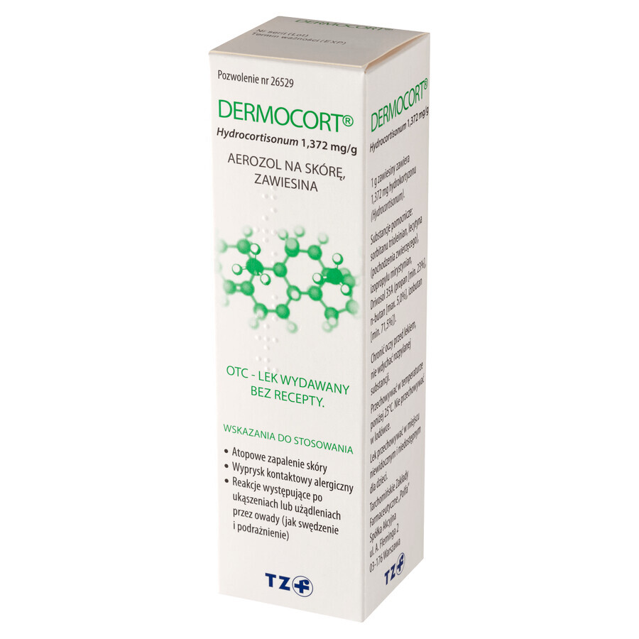 Dermocort 1.372 mg/g, suspension, cutaneous spray, 38.25 g