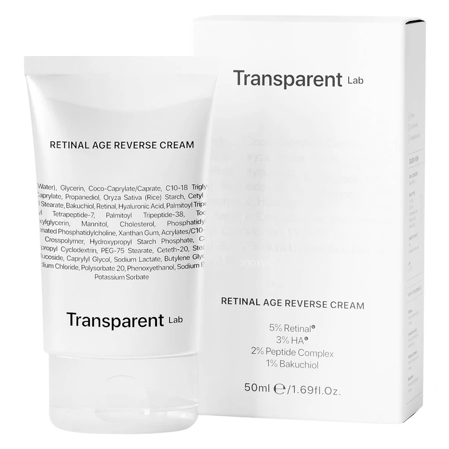 Transparent Lab Retinal Age Reverse Cream, anti-verouderings gezichtscrème met retinal, 50 ml