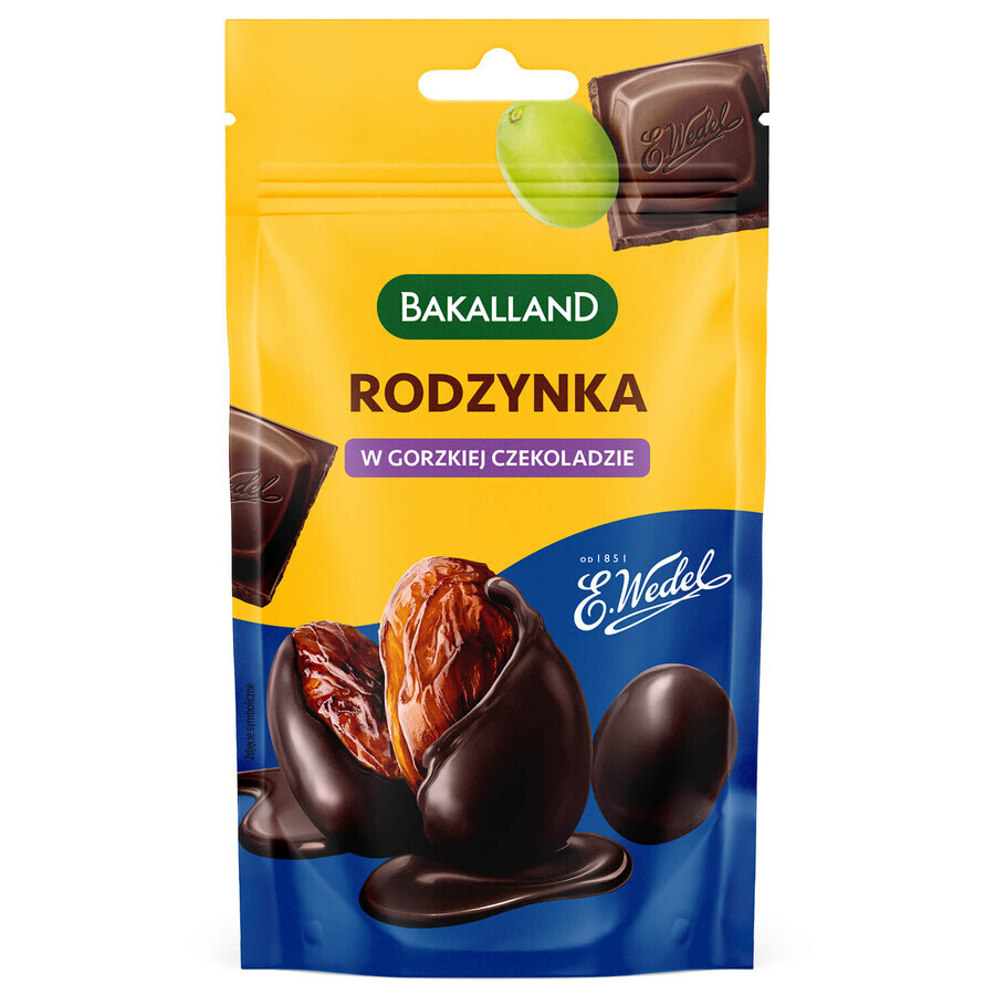 Bakalland Donkere chocolade rozijnen, 62 g