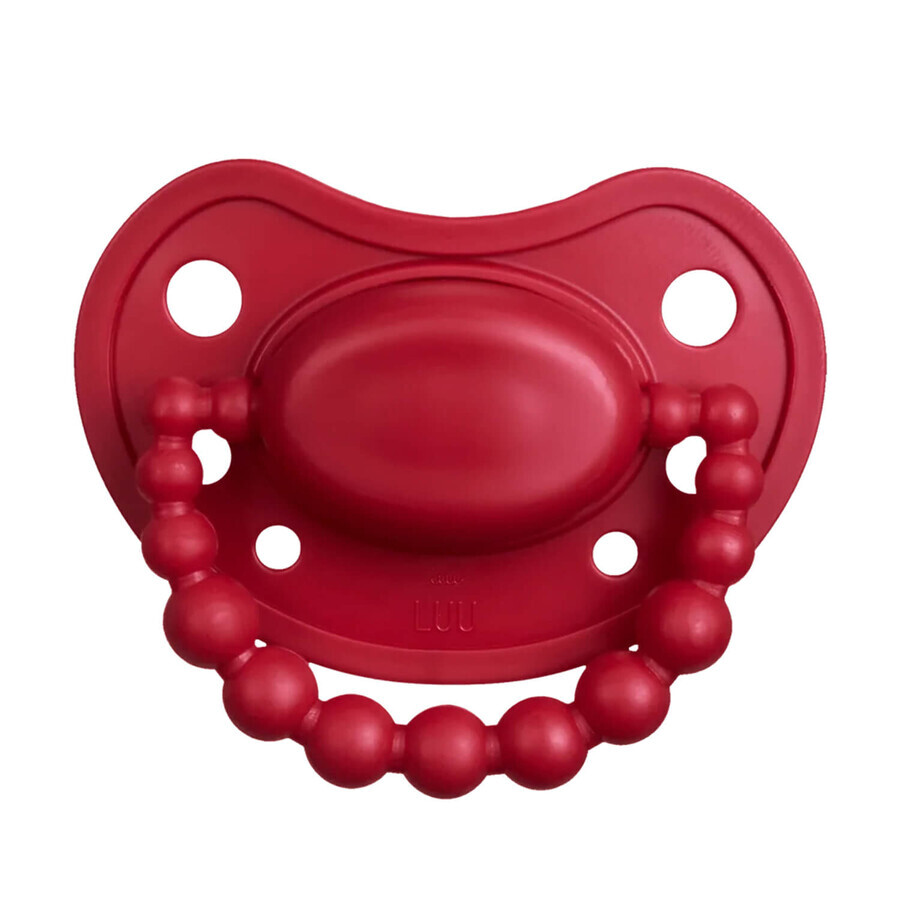 Luu Kids set, tétine, positionnement, silicone, Holy Green & Santa Red, 0-3 mois, 2 pièces