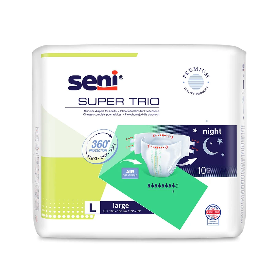 Super Trio Breasts, diapers, large, 100-150 cm, 10 pcs