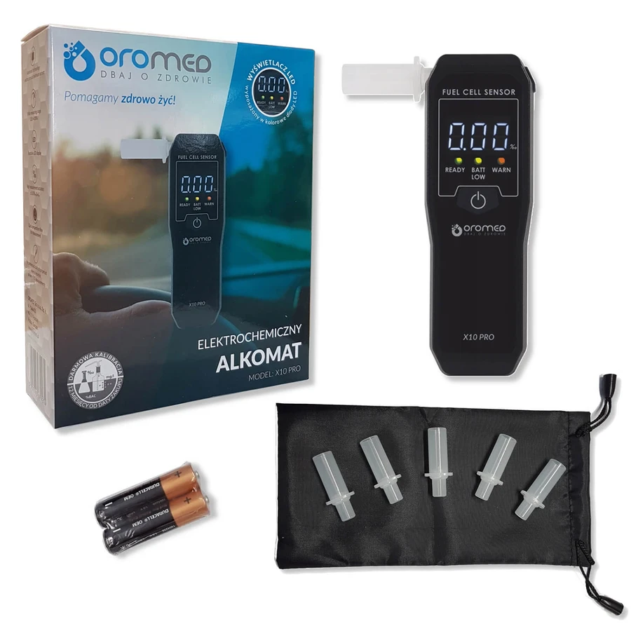 Oromed X10 Pro, alcooltest electrochimic, negru