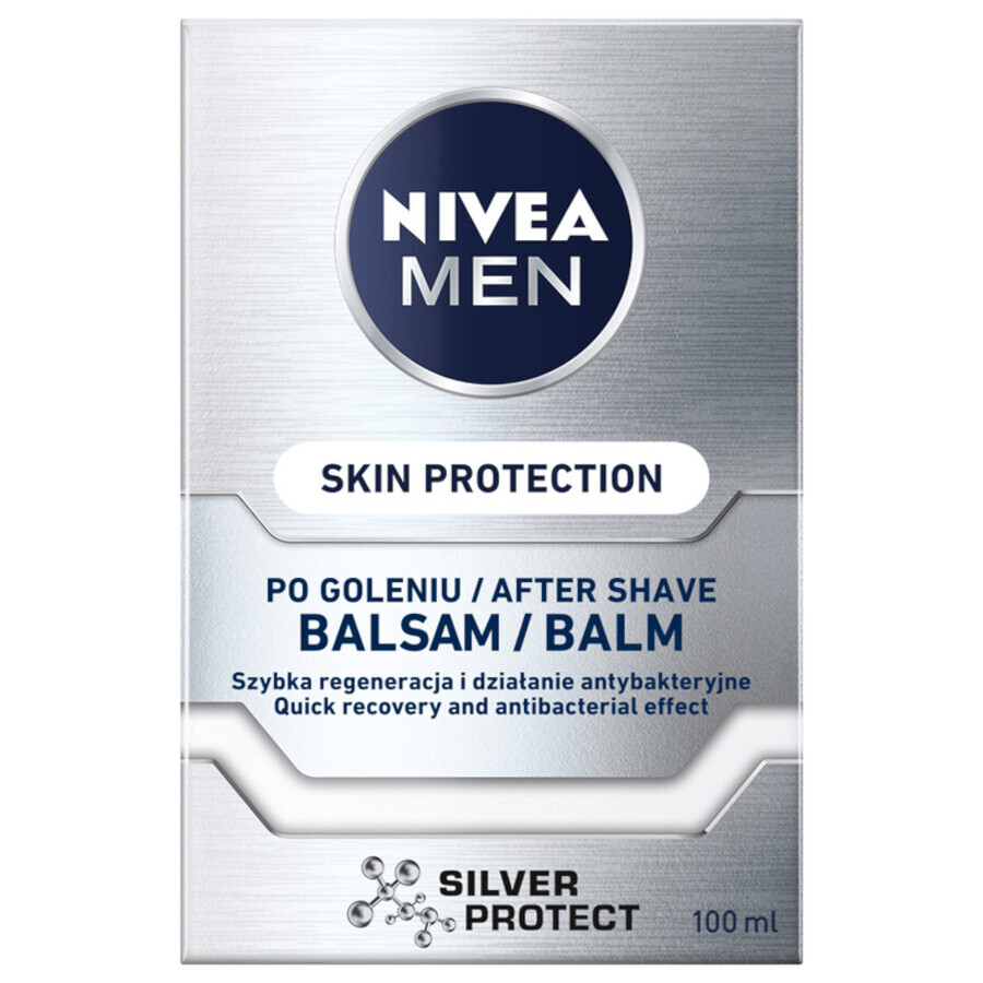 Kit Nivea Men Silver Control, balsam aftershave, 100 ml + gel de duș, 250 ml + roll-on antiperspirant, 50 ml + trusă de machiaj gratuit