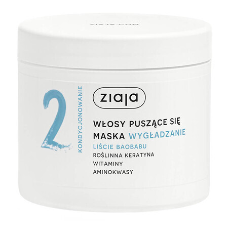 Ziaja Plant Care Gladmakend Baobabblad, masker, krullend haar, 350 ml