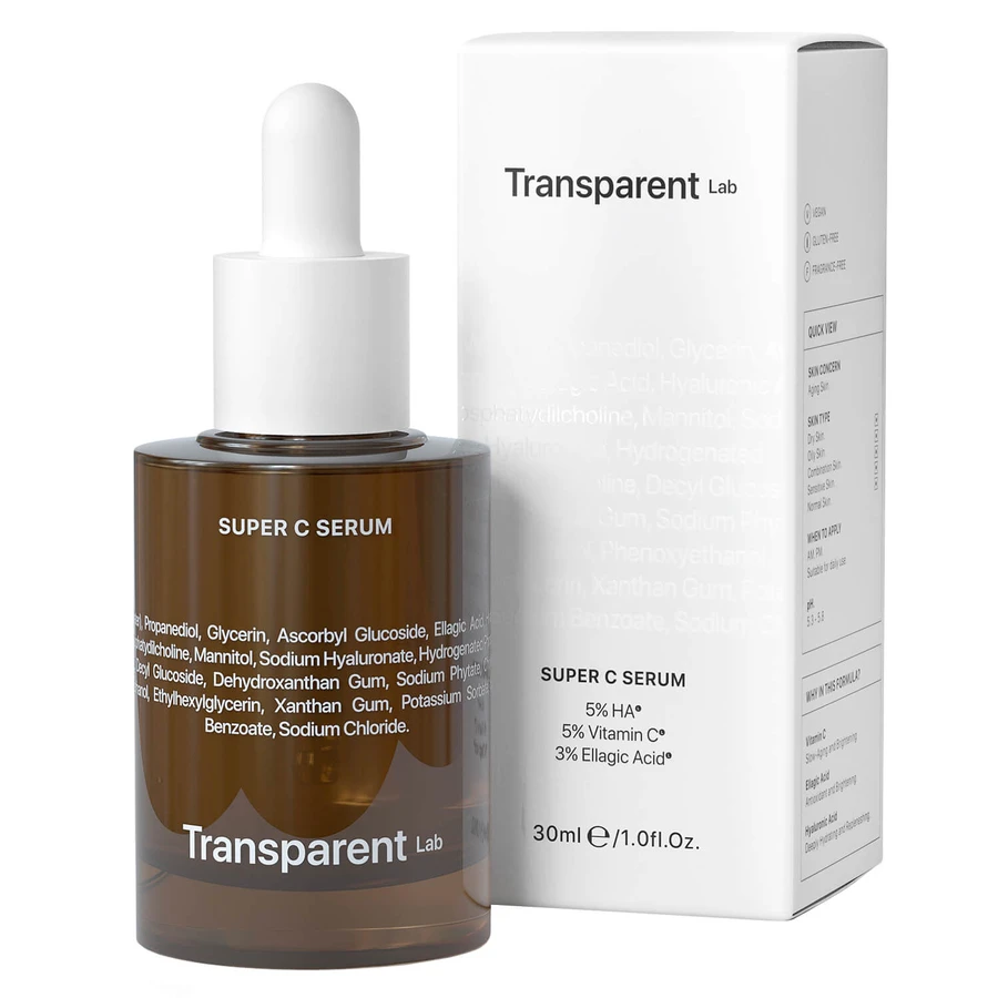 Transparent Lab Super C Serum à la vitamine C et à l'acide hyaluronique, 30 ml
