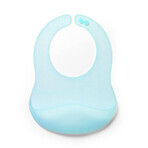 BabyOno, ultradun silicone slabbetje, blauw, vanaf 6 maanden, 1 st