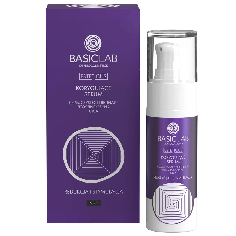 BasicLab Esteticus, Nachtkorrekturserum mit 0,05% reinem Retinal, 30 ml