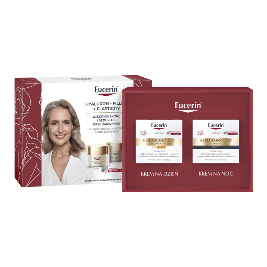 Eucerin Hyaluron-Filler + Elasticiteit set, dagcrème 50 ml + nachtcrème 50 ml