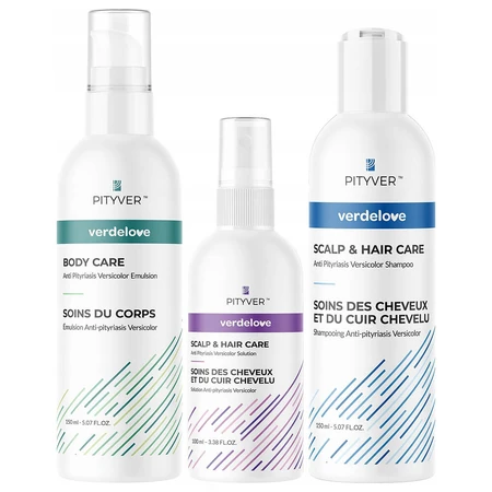 Verdelove Pityver kit voor korstige roos, shampoo 150 ml + vloeistof 100 ml + emulsie 150 ml