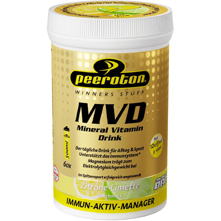 Peeroton MVD Mineral Vitamin Drink cu aromă de lămâie și limetă 300 g