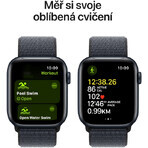 Apple Watch SE GPS 40mm Middernacht aluminium behuizing met Sport Ink-lus