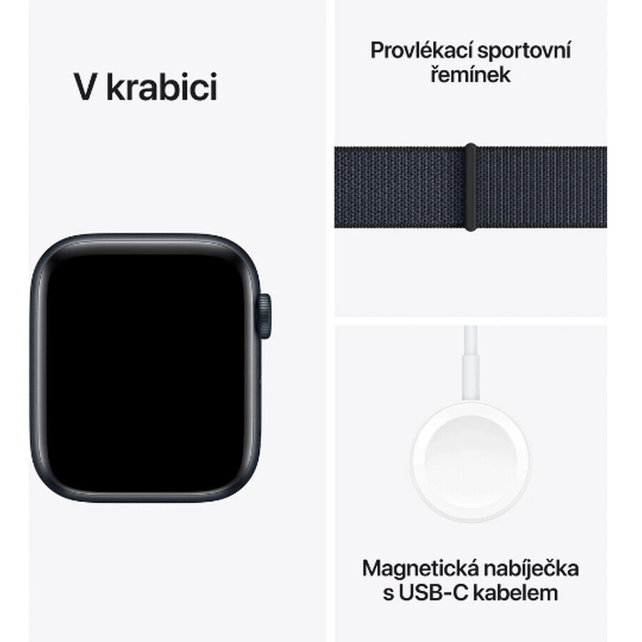 Apple Watch SE GPS 40mm Middernacht aluminium behuizing met Sport Ink-lus