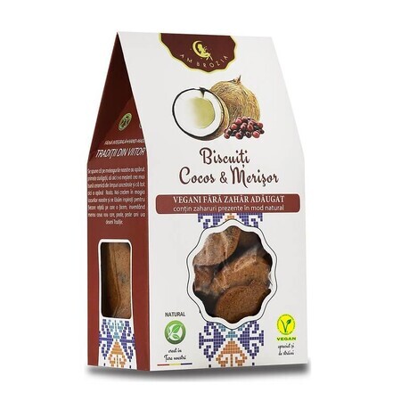 Biscuiți cu cocos și merișor, 150 g, Hiper Ambrozia