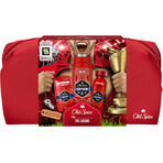 Old Spice Footballer: set de deodorant solid + spray deodorant și gel de duș Captain cu note de lemn de santal și citrice