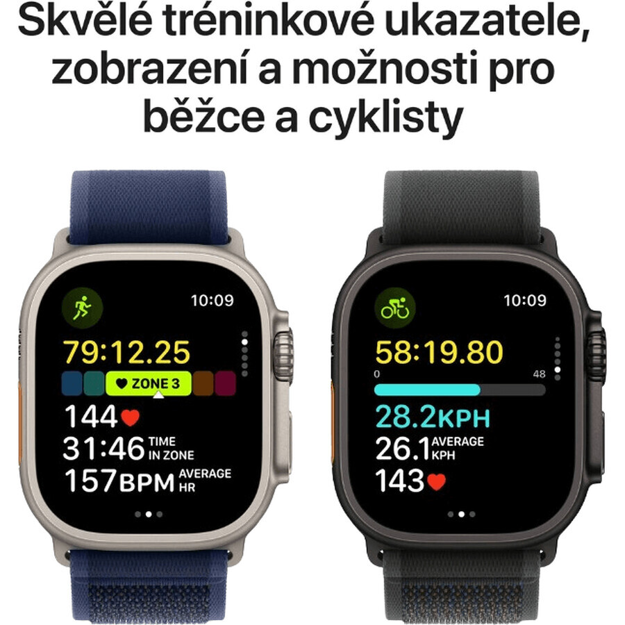 Apple Watch Ultra 2 (2024) 49mm, Natural Titanium with yellow-brown Alpine M