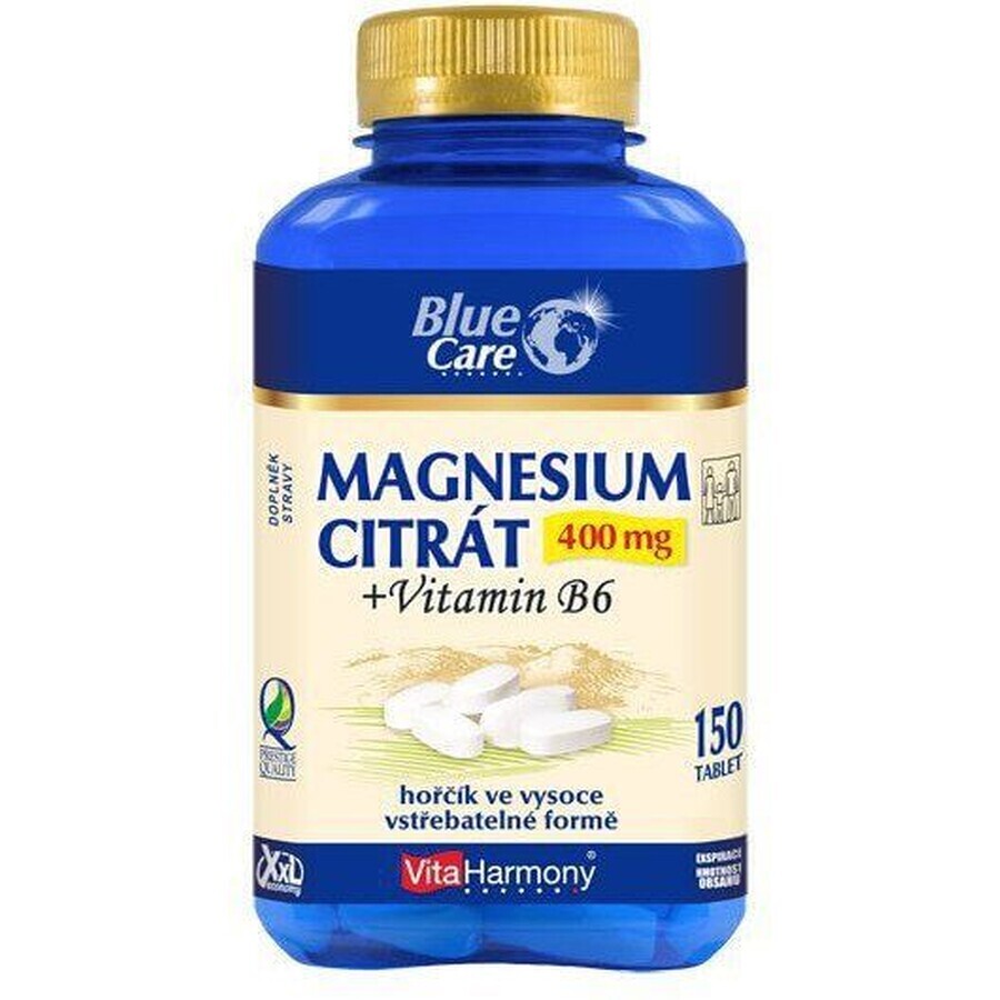 VitaHarmony XXL Magnesiumcitraat 400 mg + vitamine B6 150 tabletten